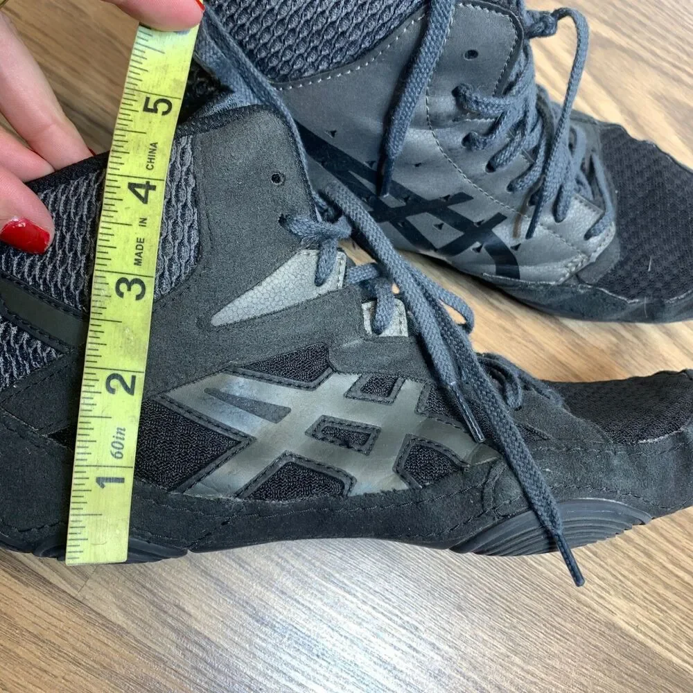 Asics Snapdown 3 Wrestling Shoes Sz 9‎ USM Blk/Gry Martial Arts MMA Athletic